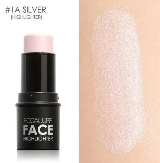 Cream face contour highlighter makeup product in four shade options A, B, C, D