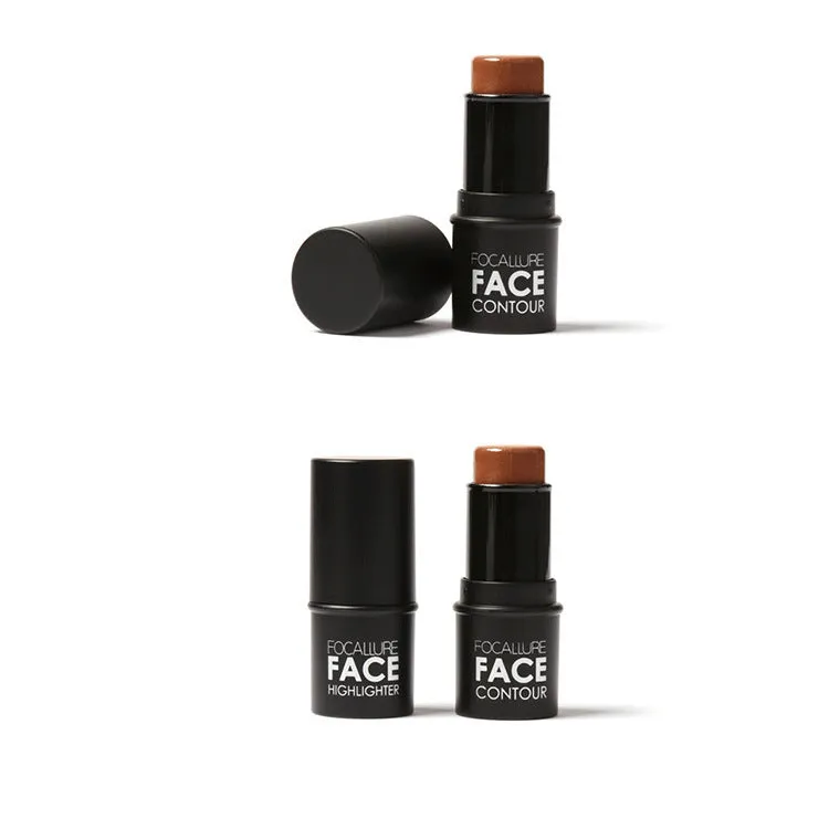 Cream face contour highlighter makeup product in four shade options A, B, C, D