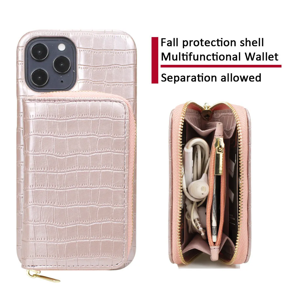 Two-in-one magnetic PU leather phone case for iPhone 14 available in black colour