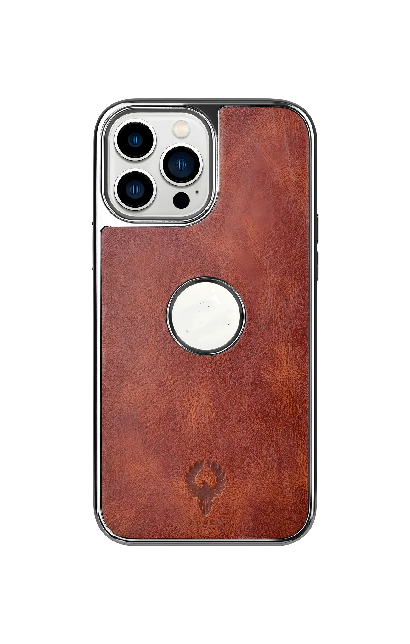 Latest PU leather plating cell phone case for iPhone 13 Pro and iPhone 13 – shockproof, brown business design