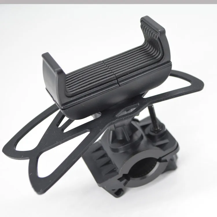 Universal bicycle motorcycle phone bracket black red with ABS alloy silicone straps on handlebar