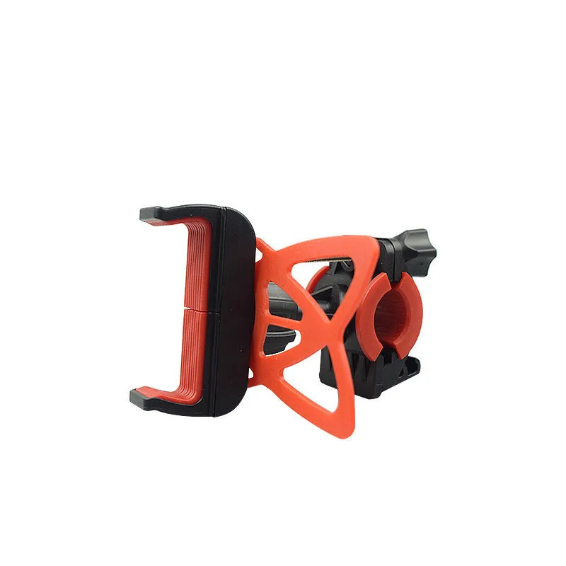 Universal bicycle motorcycle phone bracket black red with ABS alloy silicone straps on handlebar