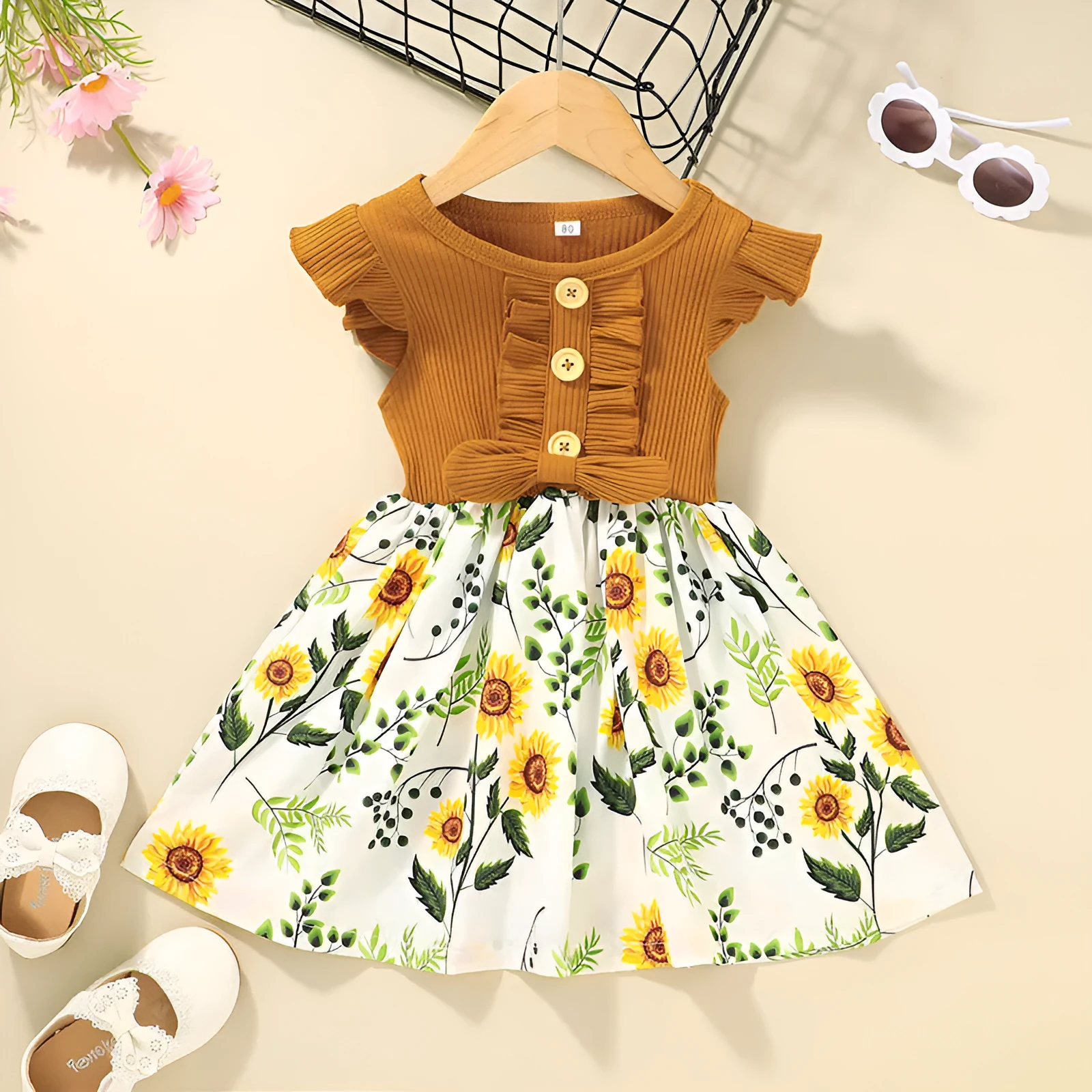Girls sleeveless summer dress for toddlers in multiple colours and sizes