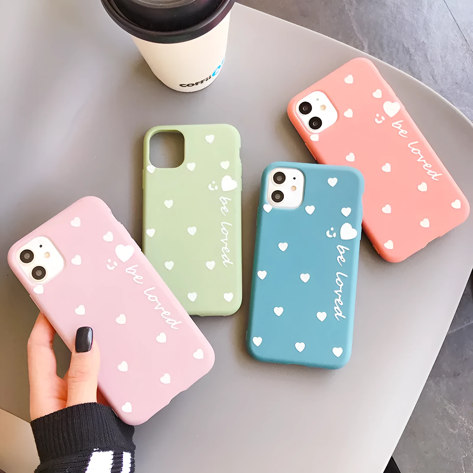 TPU phone case back cover for iPhone in blue colour with slim flexible design