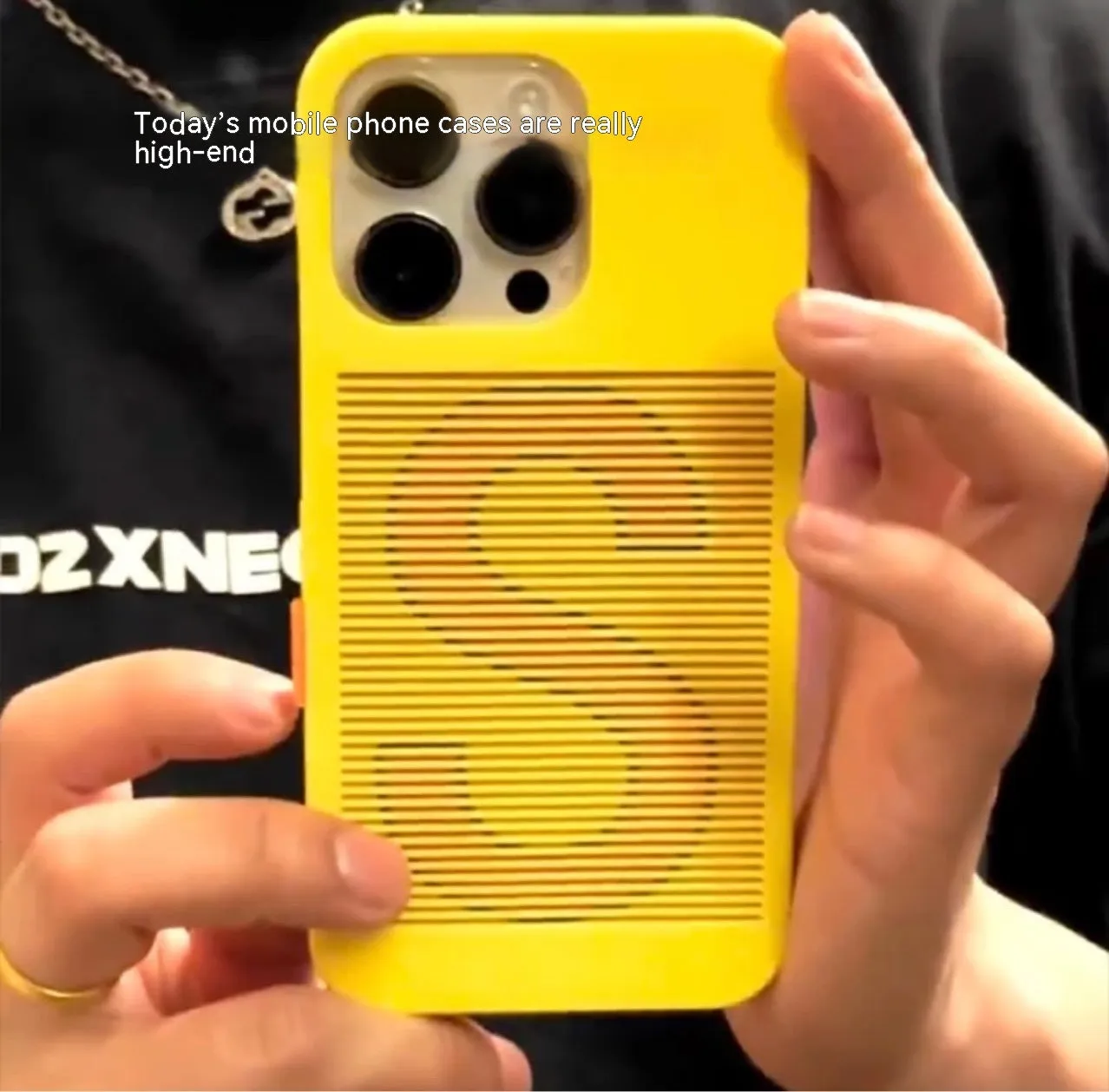 Hard plastic frosted phone case for iPhone with creative finger transformation design in yellow