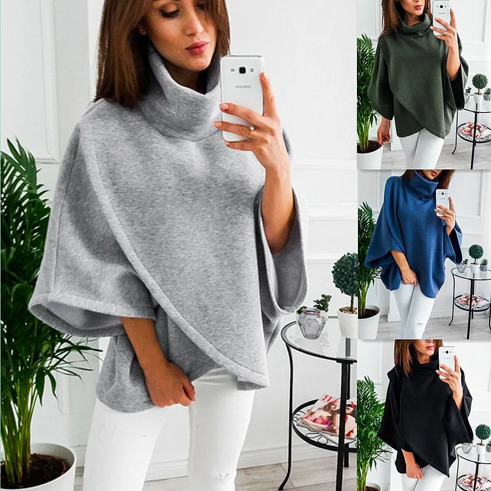 Women's long black batwing sleeve cardigan with plush velvet fabric and three-button placket