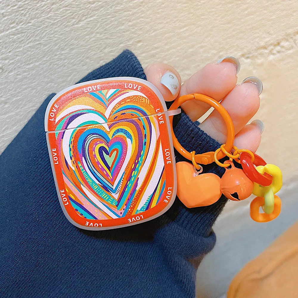 Graffiti love doodle heart silicone case for AirPods 1/2/3 and Pro back cover