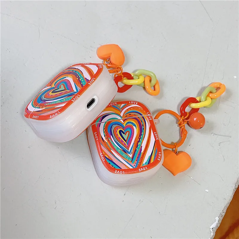 Graffiti love doodle heart silicone case for AirPods 1/2/3 and Pro back cover
