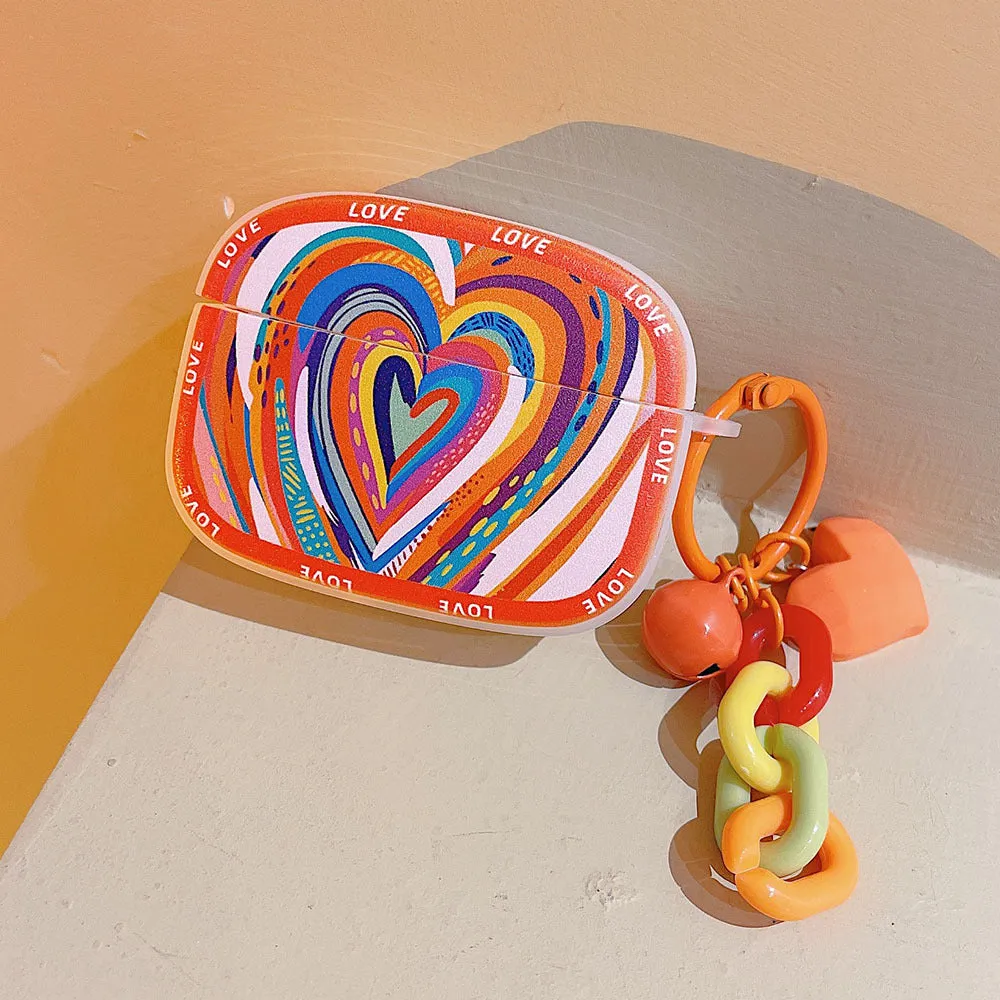 Graffiti love doodle heart silicone case for AirPods 1/2/3 and Pro back cover