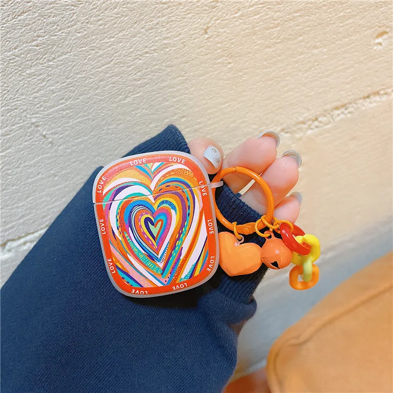 Graffiti love doodle heart silicone case for AirPods 1/2/3 and Pro back cover