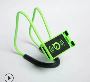 White universal phone holder with 360-degree rotation mechanism holding a smartphone