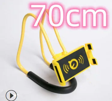 White universal phone holder with 360-degree rotation mechanism holding a smartphone