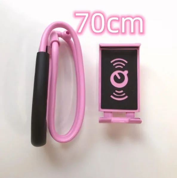 White universal phone holder with 360-degree rotation mechanism holding a smartphone