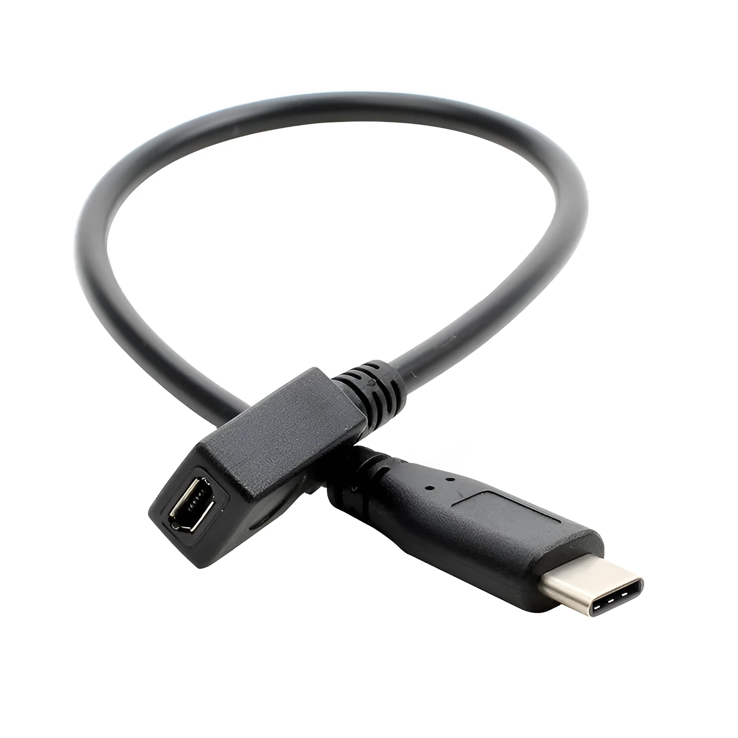 0.25m Micro USB female to Type-C male data cable for mobile phone
