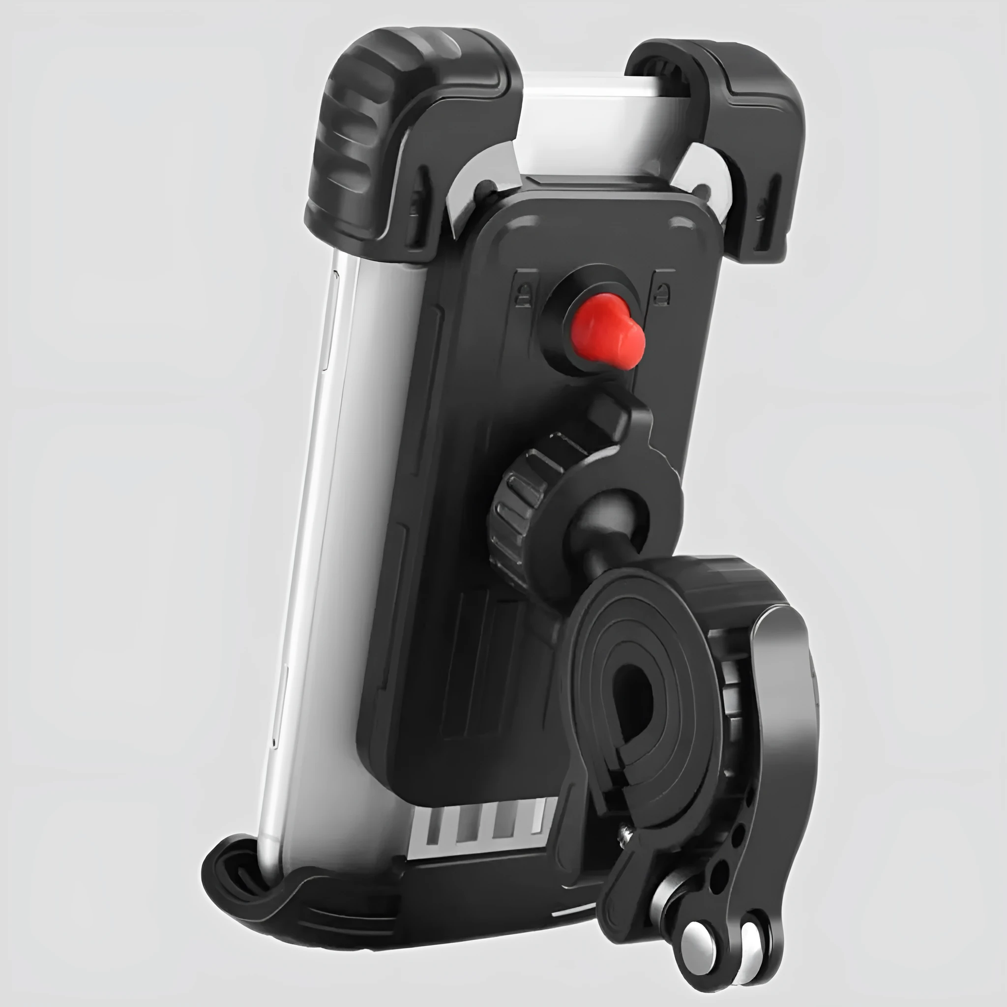 Black stainless steel and ABS navigation bracket for bicycle or electric vehicle handlebar