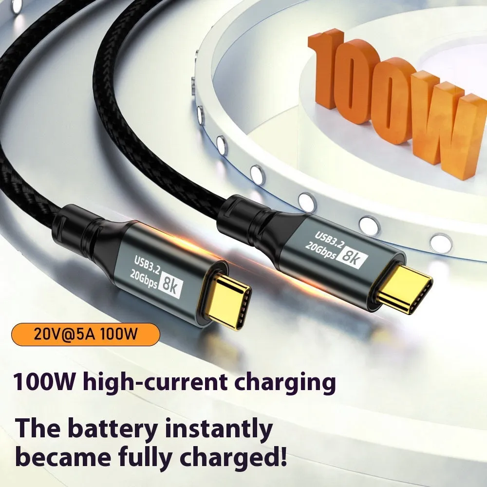 8K full-function HD data cable with IP67 rating and power connector, available in multiple lengths