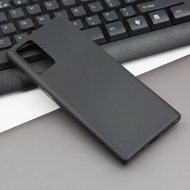 Ultra-thin matte PP phone case for Samsung Note 20 back cover solid black white transparent