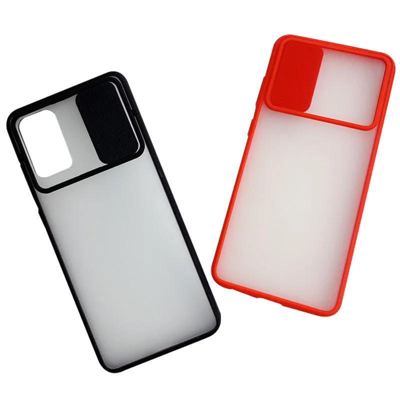 Transparent frosted TPU phone case for Samsung S20 series with lens push-pull mechanism