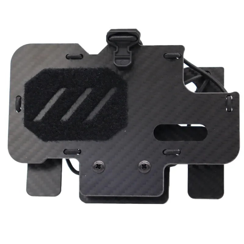 Carbon fibre folding navigation board mounted on MOLLE tactical vest, black open version
