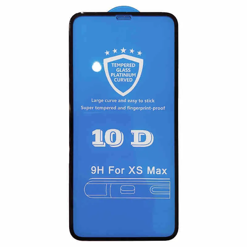 Tempered glass screen protector for iPhone 12 Mini, front film, 10D black or white, HD anti-scratch