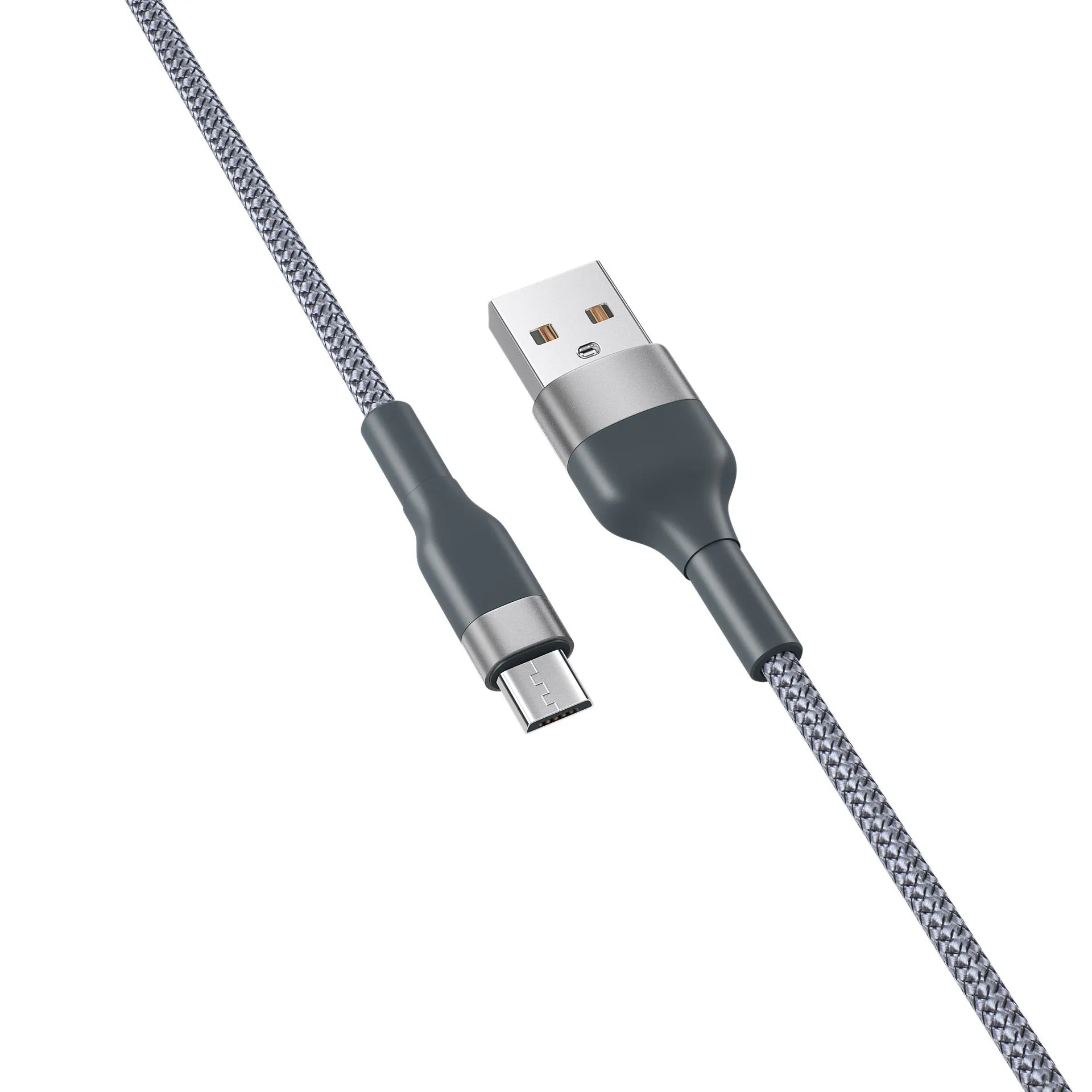 Braided data cable 2m woven fast charging USB Micro USB Type-C black