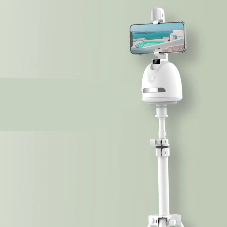 Mobile phone clip-on gimbal with 360-degree face tracking and fill light for indoor vlogging