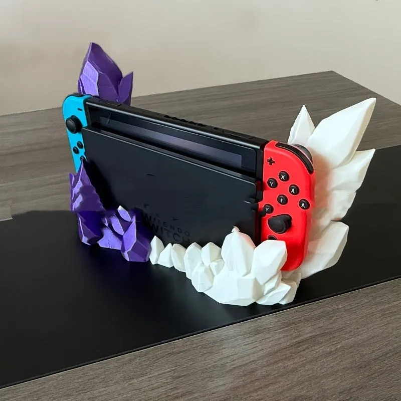 3D printed PLA U-shaped bracket in purple for assembly model decoration