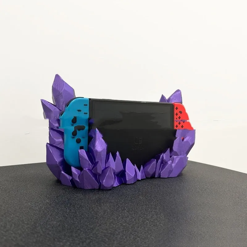 3D printed PLA U-shaped bracket in purple for assembly model decoration