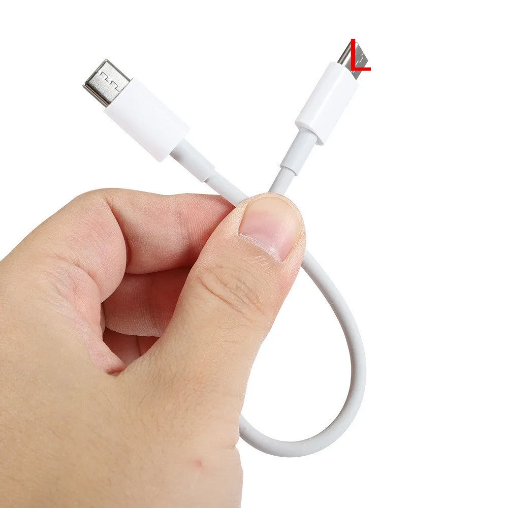 White USB C fast charging cable 18W 20W PD with single-head connector on a clean background