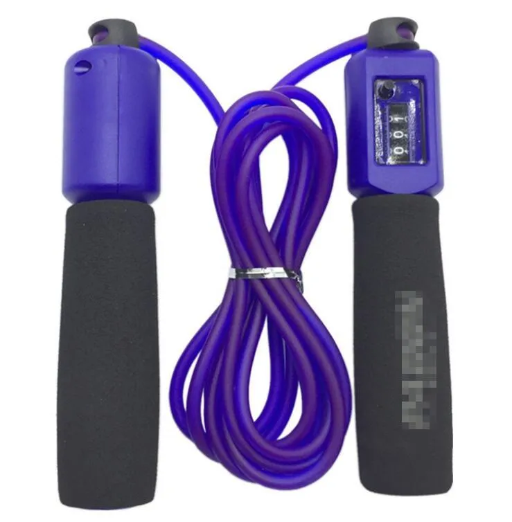 3-metre fitness skipping rope with sponge handles in available colour options