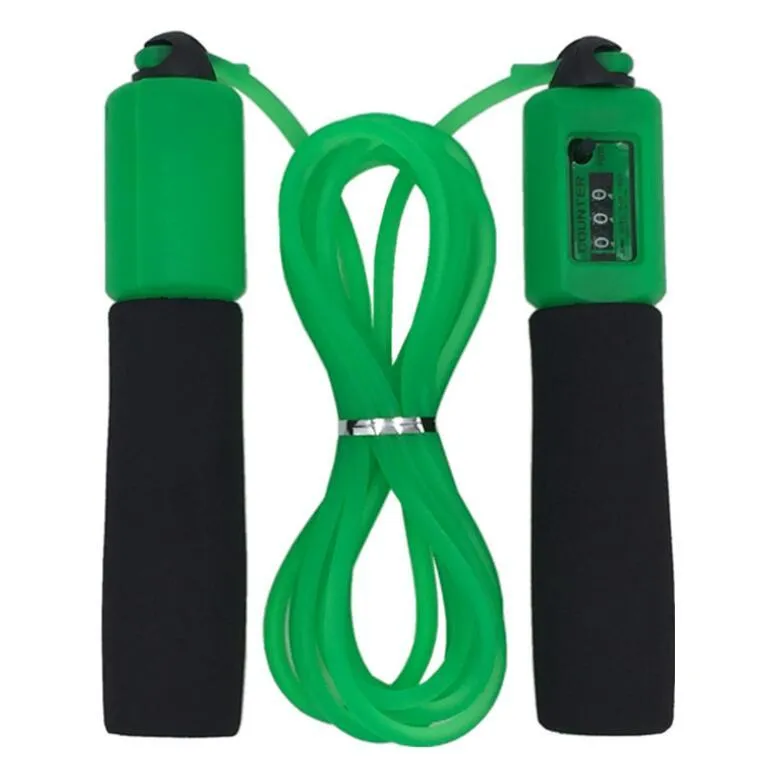 3-metre fitness skipping rope with sponge handles in available colour options