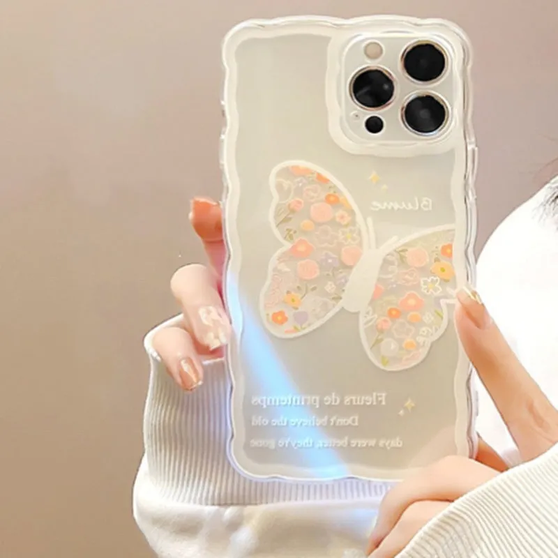 TPU silicone phone case with painted cartoon flower bear design for iPhone