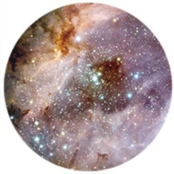 Cosmic Starry Sky series silicone telescopic folding desktop phone holder with airbag bracket in a starry sky colour