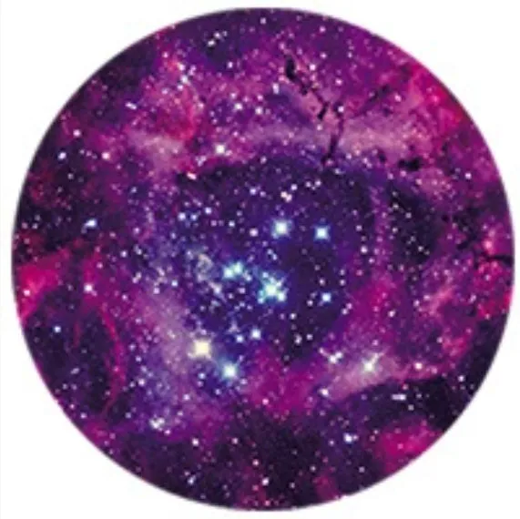 Cosmic Starry Sky series silicone telescopic folding desktop phone holder with airbag bracket in a starry sky colour