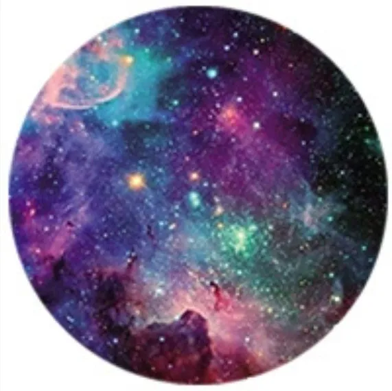 Cosmic Starry Sky series silicone telescopic folding desktop phone holder with airbag bracket in a starry sky colour