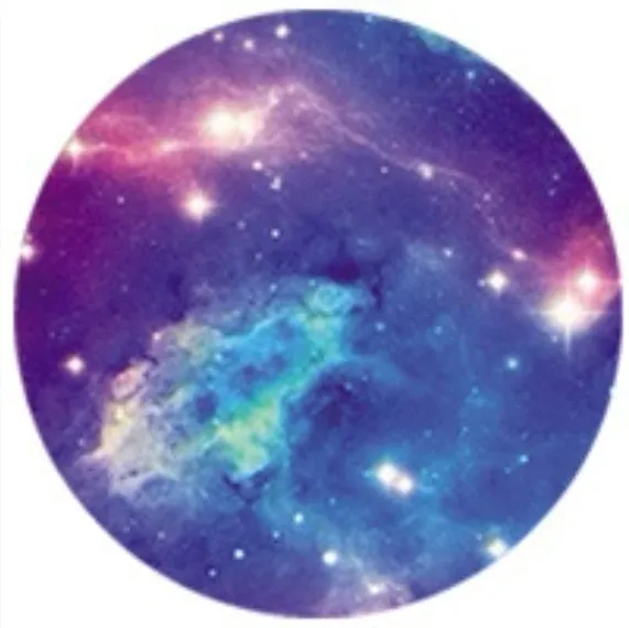 Cosmic Starry Sky series silicone telescopic folding desktop phone holder with airbag bracket in a starry sky colour