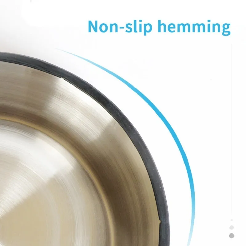 Stainless steel pet bowl with colourful melamine base in six colour options