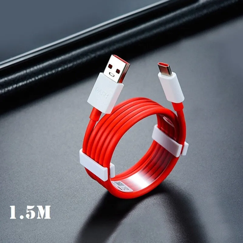 Red USB data cable for 7Pro 6 6T 7T smartphones in 1.5m length