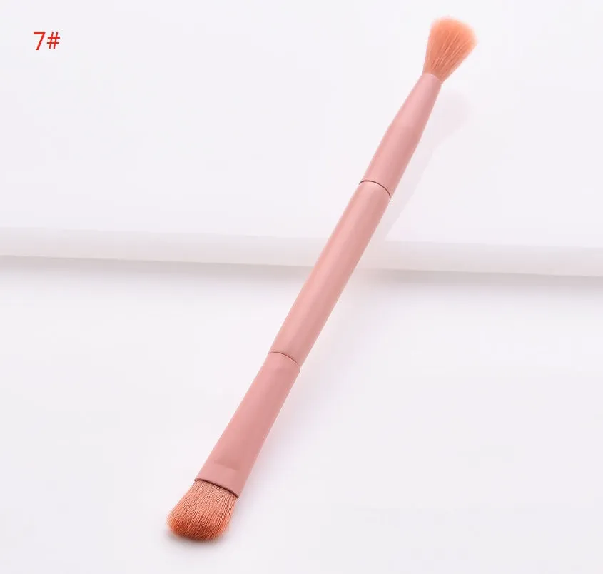 10-piece professional makeup brush set with wooden handles showing various brush types for different cosmetic applications