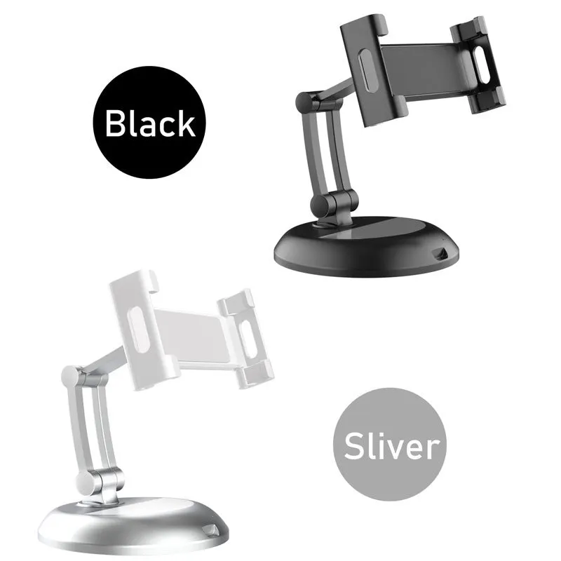 Portable multifunctional mobile phone support shelf in black on a desk holding a smartphone