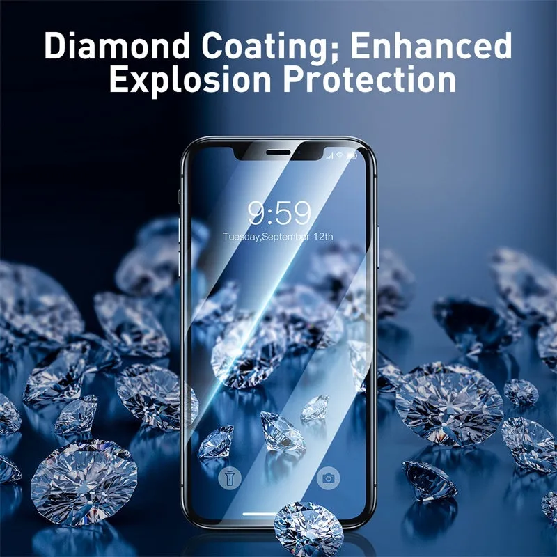 0.23mm black curved tempered glass screen protector for iPhone X XS 11 Pro 5.8 inches