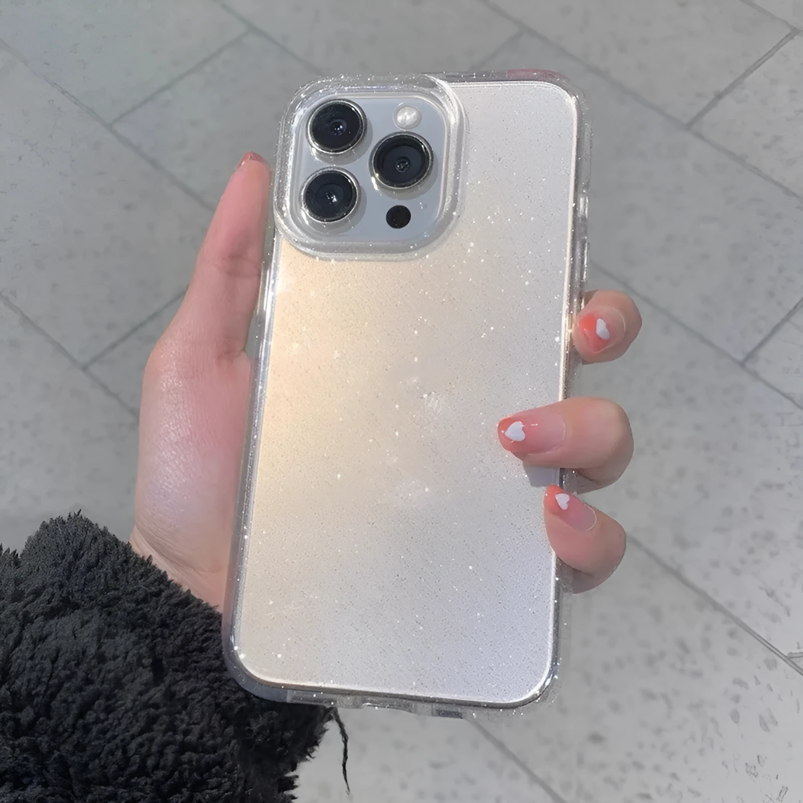 Thin acrylic mobile phone case back cover for iPhone in fine flash colour finish