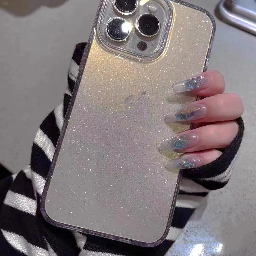 Thin acrylic mobile phone case back cover for iPhone in fine flash colour finish