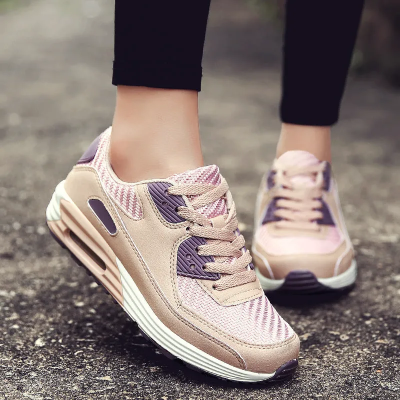Women's beige orange casual shoes with a 3.5cm block heel, shown on a size chart.