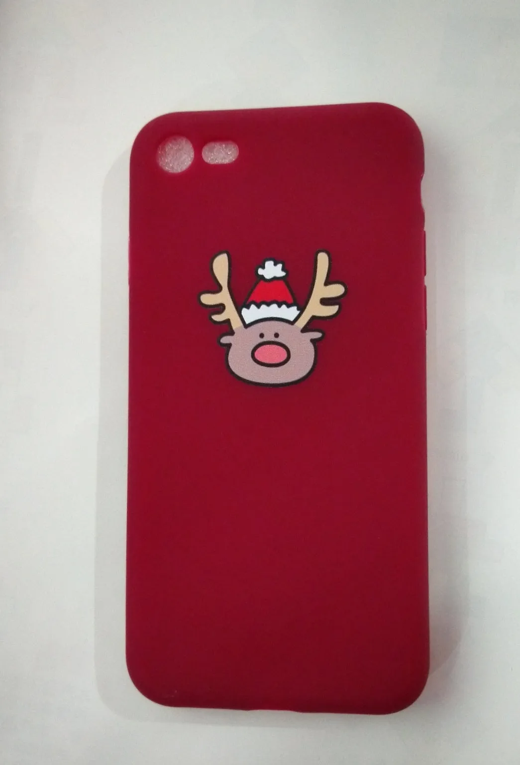 Christmas frosted TPU phone case with elk design for iPhone