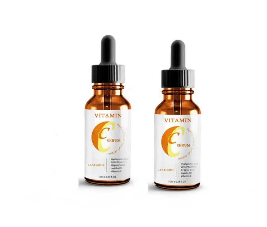 10ml bottle of Vitamin C and Hyaluronic Acid anti-ageing facial serum for brightening and moisturising.