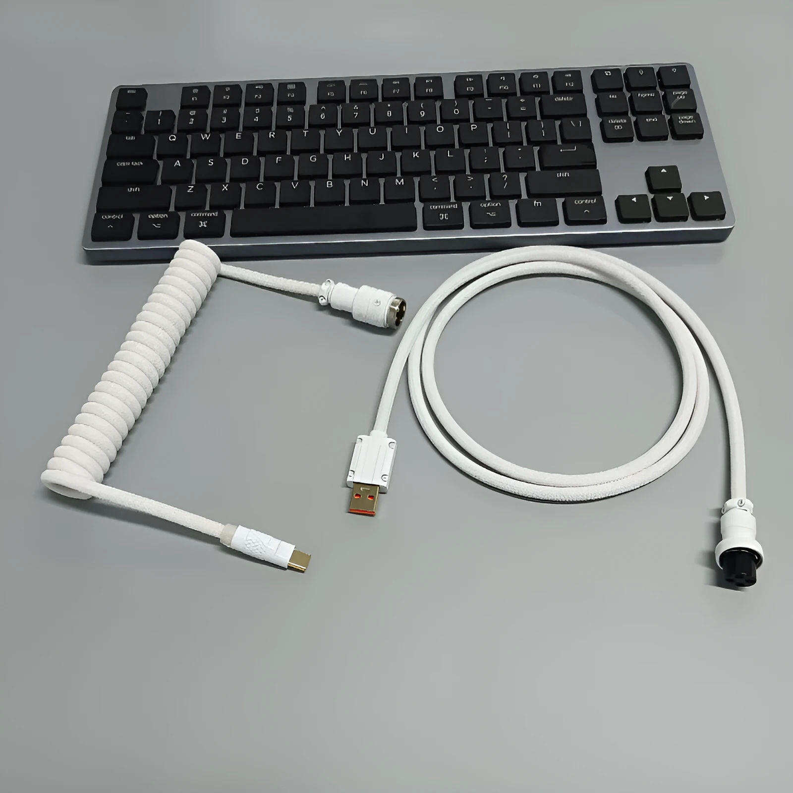 8K magnetic shaft keyboard cable super thick woven mesh aviation incense spring wire USB handmade six point zero mm