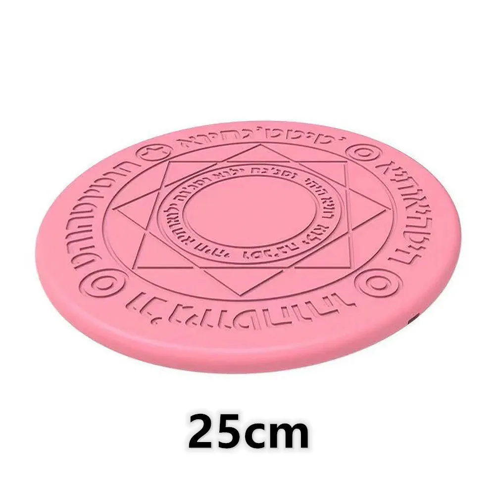 10W fast wireless charger in black, 6mm thick, 99mm round charging pad with Micro USB port
