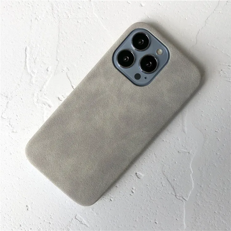 Flip over faux leather phone case anti-slip anti-drop for Apple iPhone models in dark gray