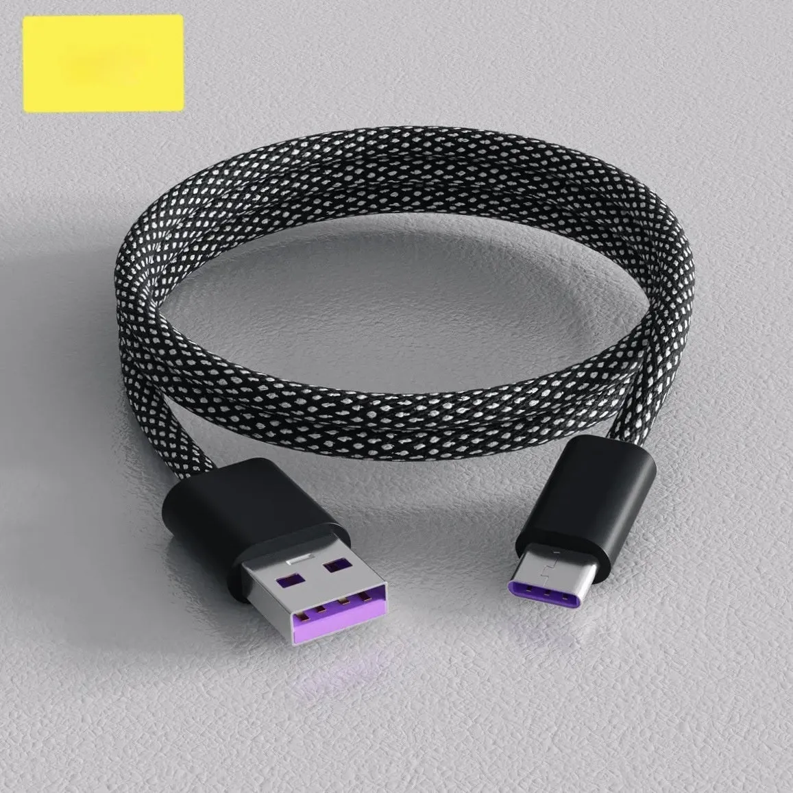 Magnetic woven-braided data cable in Tech Black with 66W fast charge and three connector types
